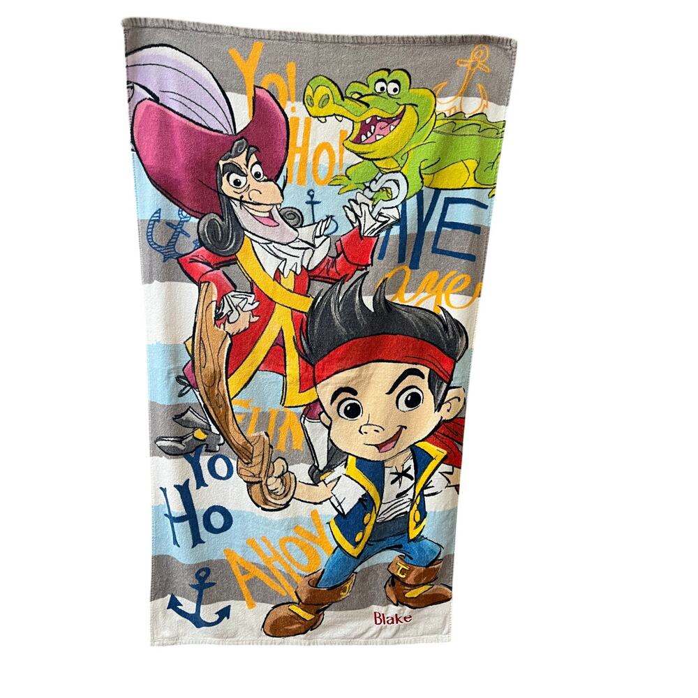 Disney Store Jake and the Neverland Pirates Beach Towel Blake Monogram